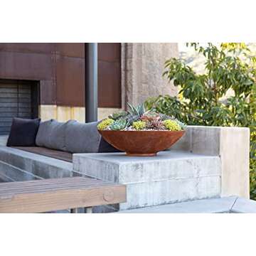 Veradek Corten Steel Series Steel Round Bowl Planter (BV22RS)