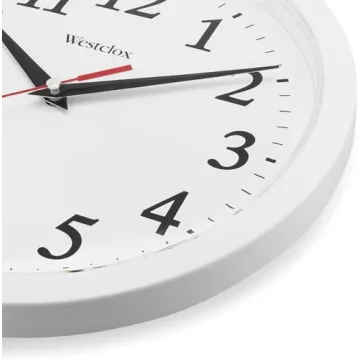 Westclox 10-inch Basic Wall Clock - Easy to Read, Classic Design