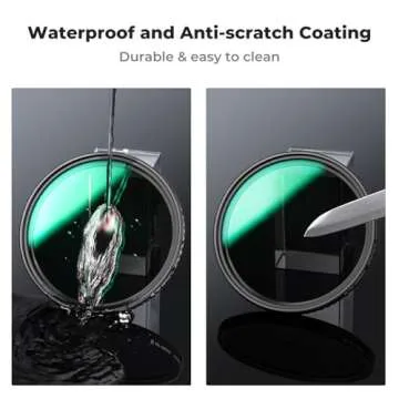 K&F Concept 67mm Variable ND Lens Filter ND8-ND128 (3-7 Stop) Waterproof VND Filter with 28 Multi-Coatings for Camera Lens (Nano-X Series)