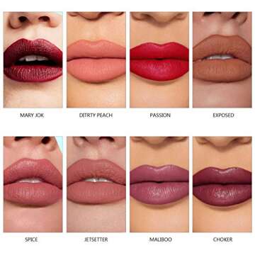 NAQIER Matte Lipstick Set, 8PCS Nude Moisturizer Smooth Lip Stick, Waterproof Matte Lipstick Make up Velvet lip gloss Cosmetic