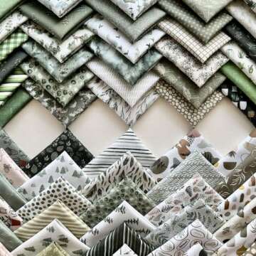 Precut Quilting Fabric Squares – 100% Cotton 60pcs 8 x 8 inches (20cm x 20cm) Sewing Fabric Bundle...