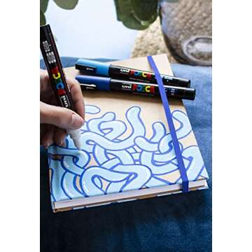 Posca PC-5M Permanent Marker Paint Pens. Medium Bullet Tip for Art & Crafts. Multi Surface Use On Wood Metal Paper Canvas Cardboard Glass Fabric Ceramic Rock Pebble Porcelain. Set of 8 Pastel Colours