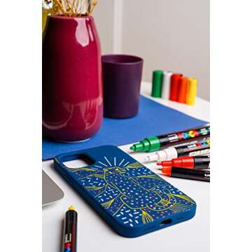 Posca PC-5M Permanent Marker Paint Pens. Medium Bullet Tip for Art & Crafts. Multi Surface Use On Wood Metal Paper Canvas Cardboard Glass Fabric Ceramic Rock Pebble Porcelain. Set of 8 Pastel Colours