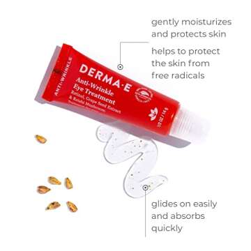 Derma E Anti-Wrinkle Eye Treatment – Anti-Aging Cream with Retinol, Grape Seed Extract and Reishi ...