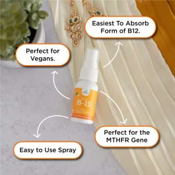 Organic Vegan Vitamin Methyl B12 Spray for All Ages