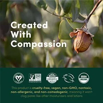 HobaCare 100% Pure, Unrefined Organic Jojoba Oil for Skin & Nails - Moisturizing Body Oil & Face Moisturizer for Dry Skin - Natural Treatment for Hair & Beard Care (4.22 fl oz)