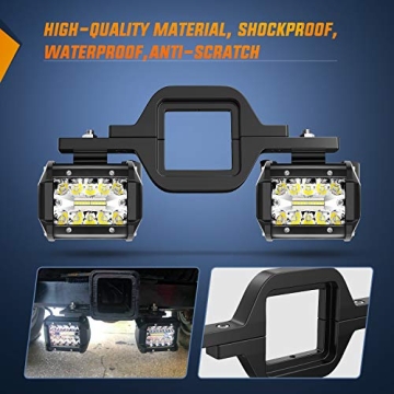 Nilight 60W LED Pods with Mounting Brackets for Vehicles
