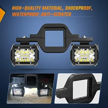 Nilight 60W LED Pods with Mounting Brackets for Vehicles