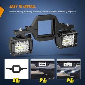Nilight 60W LED Pods with Mounting Brackets for Vehicles