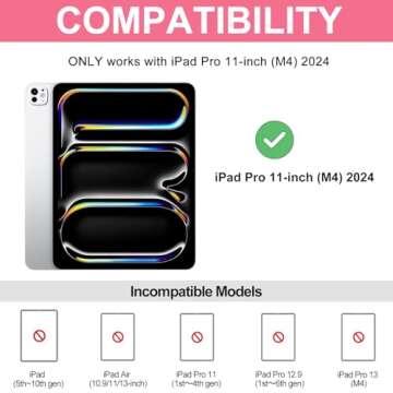 SENGBIRCH for iPad Pro 11 Inch Case Keyboard 2024, Smart iPad 11 Pro M4 Keyboard Case, Bluetooth Key...