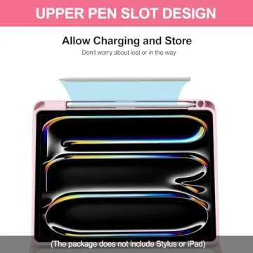 SENGBIRCH for iPad Pro 11 Inch Case Keyboard 2024, Smart iPad 11 Pro M4 Keyboard Case, Bluetooth Keyboard for Pro 11’’ Tablet Case with Pencil Holder, Auto Wake/Sleep Leather Folio, Pink