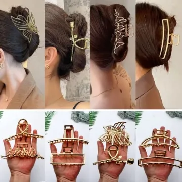 Strong Hold Gold Hair Clips for Thick Hair | 8 Stylish Designs
