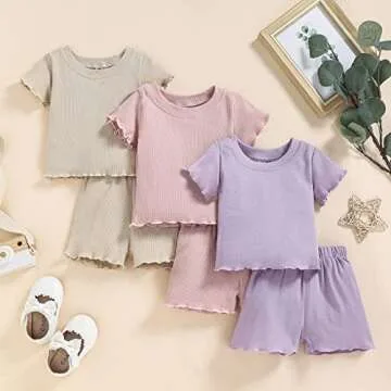 Dimoybabe Toddler Girl Clothes Summer Outfits Set
