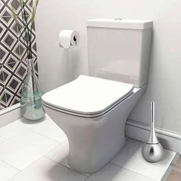 Chic Toilet Bowl Brush Set with Stainless Steel Base