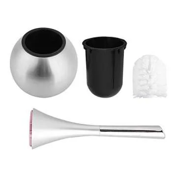 Chic Toilet Bowl Brush Set with Stainless Steel Base