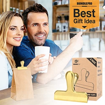 Durable Stainless Steel Bag Clips - Pack of 8