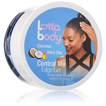 Lotta Body Coconut Shea Oils Control Me Edge Gel, 2.25 Ounce