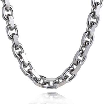 Trendsmax Men's and Women's Stainless Steel Necklace - Link Chain - 18 to 26 inches