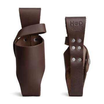 Hide & Drink, Set of 2 Hot Sauce Holsters 5oz & 2oz Bottle Belt Sheath, Compatible with Tobasco Chol...