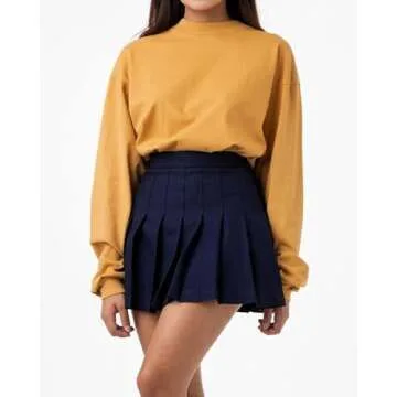 SCKTOO Womens Girl High Waisted Pleated Tennis Skirt School A-Line Skater Skirts with Lining Shorts ...