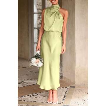 Elegant Satin Maxi Dress for Summer Events
