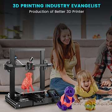 Creality Ender 3 V2 Neo 3D Printer with CR Touch Auto Leveling and PC Spring Steel Sheet, Resume Printing Function Full-Metal Extruder 95% Pre-Installed DIY 3D Printers 8.66x8.66x9.84 inch