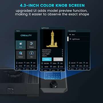 Creality Ender 3 V2 Neo 3D Printer with CR Touch Auto Leveling and PC Spring Steel Sheet, Resume Printing Function Full-Metal Extruder 95% Pre-Installed DIY 3D Printers 8.66x8.66x9.84 inch