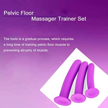 YYGXIAN 3 Pack Silicone Pelvic Floor Muscle Dilator Trainer Set
