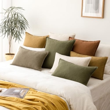 Stylish Foindtower Linen Throw Pillow Covers for Home Decor