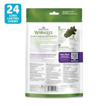 Wellness WHIMZEES Alligator Dog Dental Treats - Natural Chews for Dogs