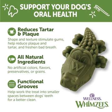 WHIMZEES Alligator Dog Dental Treats for Healthy Teeth