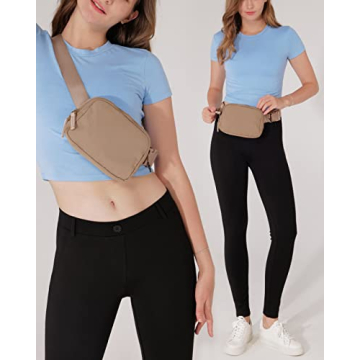 AslabCrew 2-Way Zipper Unisex Belt Bag for Travel