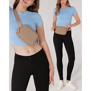 AslabCrew 2-Way Zipper Unisex Belt Bag for Travel