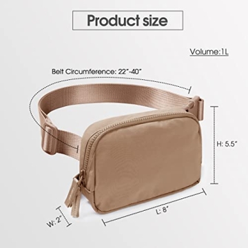 AslabCrew 2-Way Zipper Unisex Belt Bag for Travel