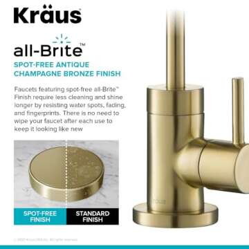 KRAUS Purita Lead-Free Kitchen Faucet in Antique Brass