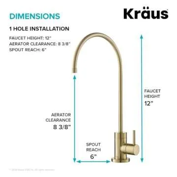 KRAUS Purita Lead-Free Kitchen Faucet in Antique Brass