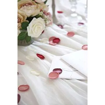 Floroom 300pcs Rose Petals Red Fake Faux Silk Flower Petals for Wedding Flower Girl Basket Aisle Scatter Sweetheart Table Centerpieces Party Confetti Bridal Shower Romantic Night Home Decoration