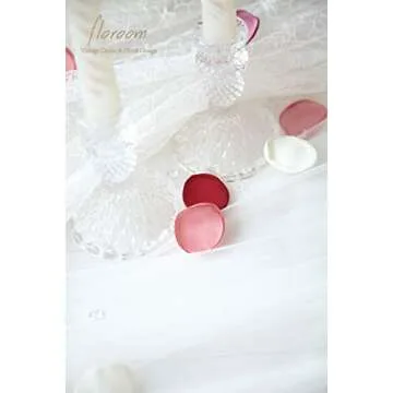 Floroom 300pcs Rose Petals Red Fake Faux Silk Flower Petals for Wedding Flower Girl Basket Aisle Scatter Sweetheart Table Centerpieces Party Confetti Bridal Shower Romantic Night Home Decoration