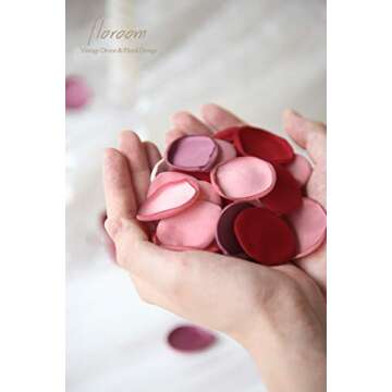 Floroom 300pcs Rose Petals Red Fake Faux Silk Flower Petals for Wedding Flower Girl Basket Aisle Scatter Sweetheart Table Centerpieces Party Confetti Bridal Shower Romantic Night Home Decoration