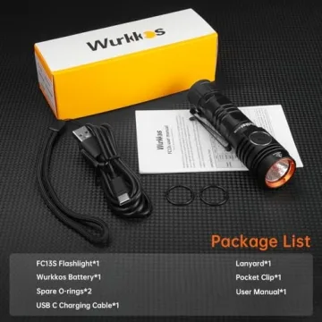 Wurkkos FC13S 2500 Lumens USB C Flashlight for EDC