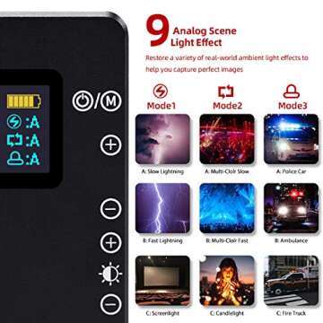 RGB Led Video Light Full Color with Adjustable Dimming and Effects