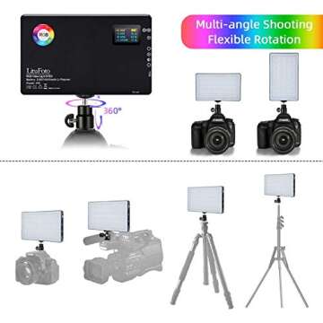 RGB Led Video Light Full Color with Adjustable Dimming and Effects