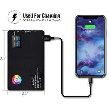 RGB Led Video Light Full Color with Adjustable Dimming and Effects