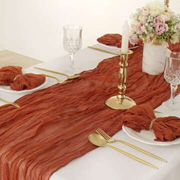 Socomi Terracotta Cheesecloth Napkins Easter Spring Napkins Set of 10 Boho Washable Dinner Table Napkins for Wedding Party Baby Shower Birthday Party Decor