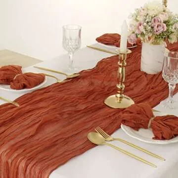 Socomi Terracotta Cheesecloth Napkins Easter Spring Napkins Set of 10 Boho Washable Dinner Table Napkins for Wedding Party Baby Shower Birthday Party Decor