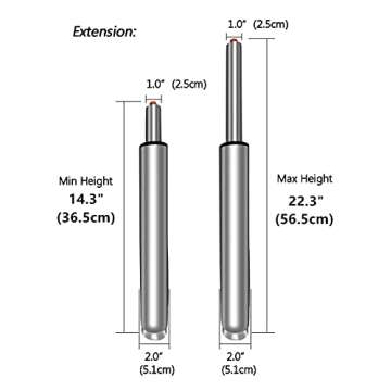 14 to 22 Inch Heavy Duty Adjustable Gas Lift Cylinder for Office Chair