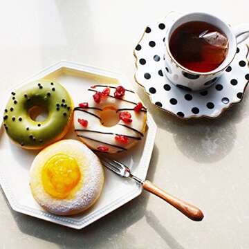 Large Silicone Donut Pan for Baking, 9 Cavity Non-Stick Food Grade Silicone Donut Molds, Doughnut Pan and Bagel Pans for Baking & Kitchen Baking, BPA Free 11.2 x 11.1 Inches, Dishwasher Safe - Blue