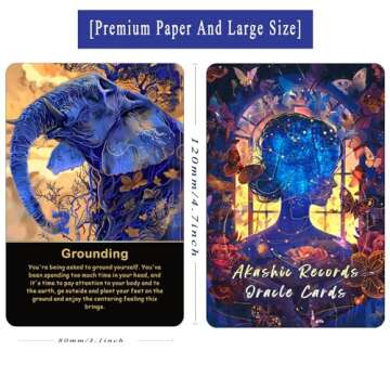 Akashic Oracle Cards, Oracle Cards and tarot cards for Beginners, Energy Healing Oracle Cards, 75 Oracle Cards to Reveal Soul's Truth, Clear Karmic Influences.
