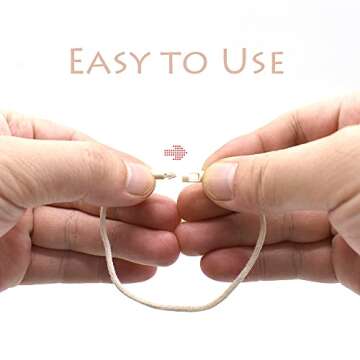 Renashed 7.7" 500 Pcs Cotton Hang Tag String Fasteners for Gifts Luggage Label Attachment Clothing