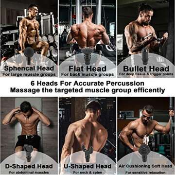 NPLKBG Muscle Massage Gun Deep Tissue Percussion Handheld Electric Muscle Massager with 20 Speed Lev...